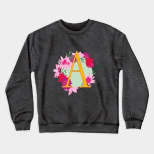 Monogram A, Personalized Initial Crewneck Sweatshirt